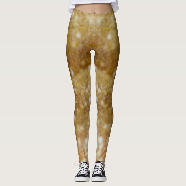 Gold Glitter Slime Leggings (Frente)