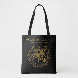 Gold Honey Bee Biology Aesthetic STEM Tote Bag