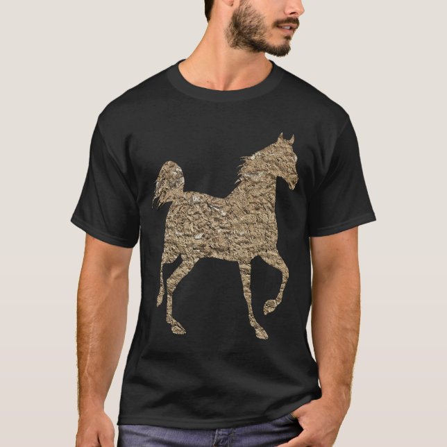 Gold Horse Graphic Men’s T-Shirt  (Frente)
