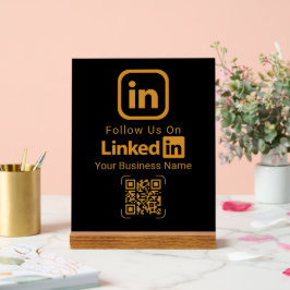 Gold LinkedIn QR Code Business