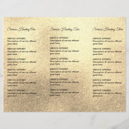 Gold Spa, Massagem, Menu de Cabelereiro e Preços