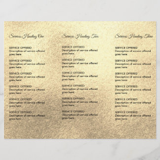 Gold Spa, Menu de Massagem e Cabeleireiro & Preços