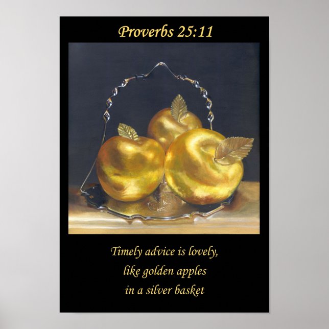 Golden Apples. Christian poster A3  (Frente)