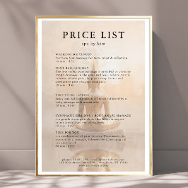 Golden Buddha Salon Price List Poster