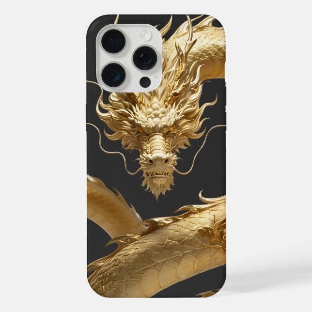 Golden Chinese Dragon Art | Mythical Creature Fant (Verso)