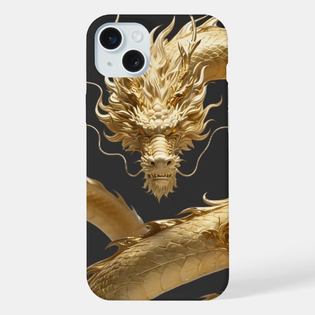 Golden Chinese Dragon Art | Mythical Creature Fant (Verso)