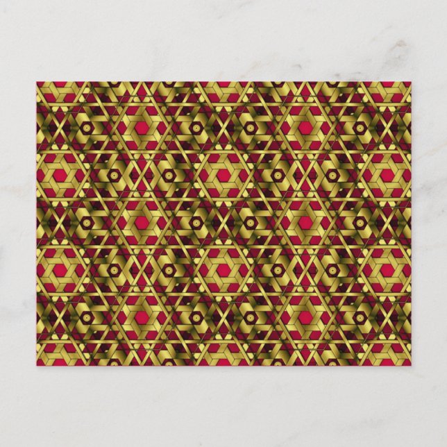 Golden Lattice 6-6 Sm Cartão Postal de Qualquer Co (Frente)