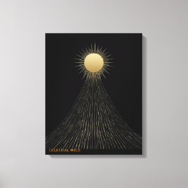 Golden Light Path Celestial Art Canvas Gift