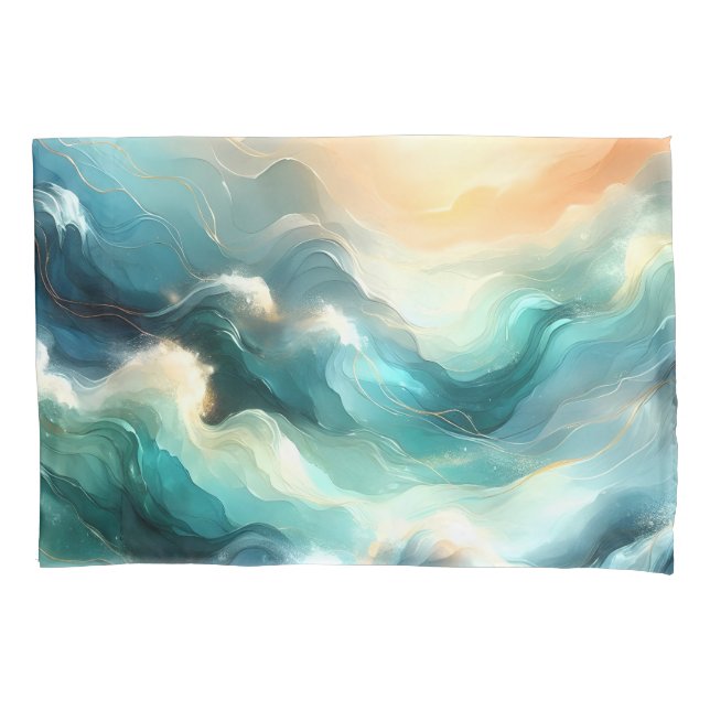 Golden Ocean Flow Abstract Waves (Frente)