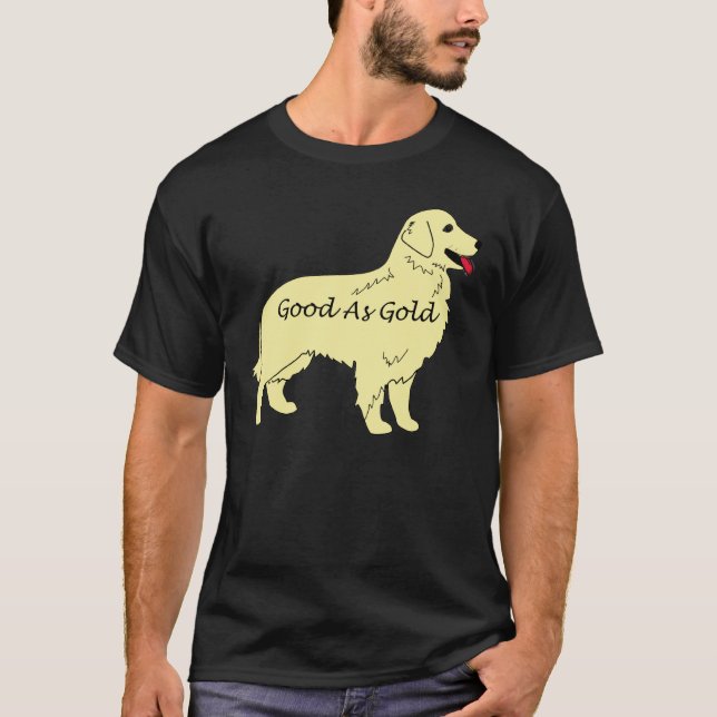Golden retriever bom como o t-shirt Dourado (Frente)