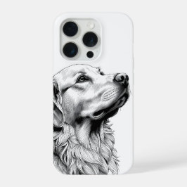 Golden Retriever Fine Line Art Phone Case | Artist