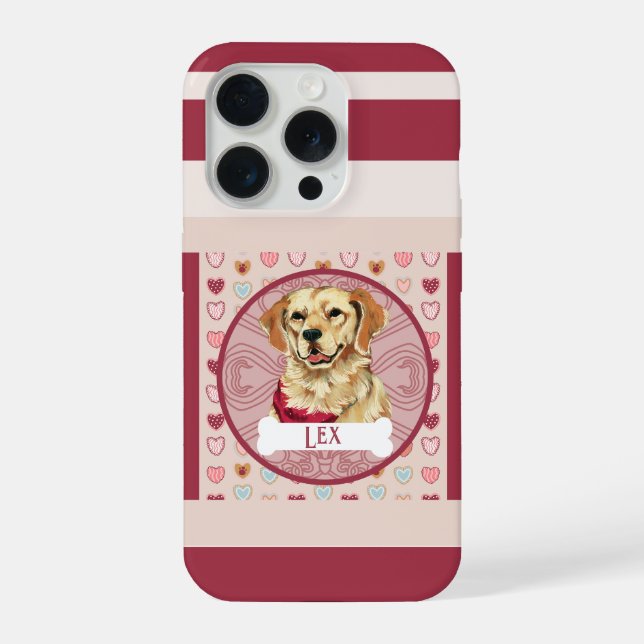 Golden Retriever Heart iPhone 11 Pro Case  (Verso)