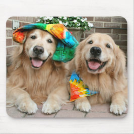 Golden retriever Mousepad Groovy