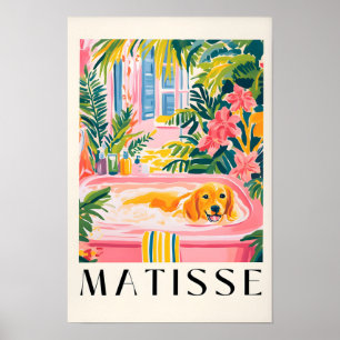 Golden Retriever na Banheira, Poster Engraçado par