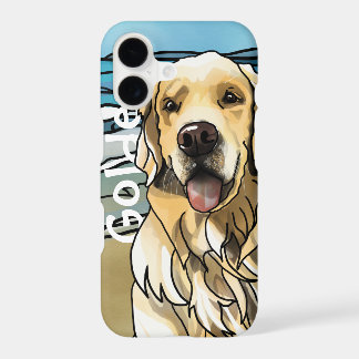 Golden Retriever na Praia (Adicionar Nome do Pet)