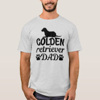 Golden Retriever Pai Camiseta Básica Masculina Div