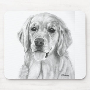 Golden retriever que tira Mousepad