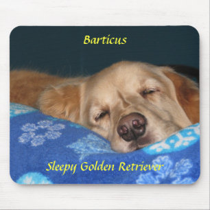 Golden retriever sonolento Mousepad