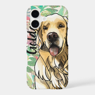 Golden retriever tropical (adicione o nome de