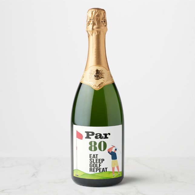 Golf 80 Birthday come golfe repete (Frente)