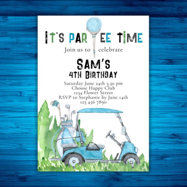 Golf Aniversário Convite Golf Aniversário Par-tee (Criador carregado)