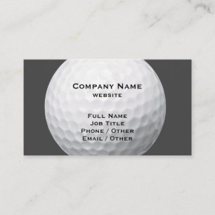 Golf Ball na Cartão de visita da Cinza