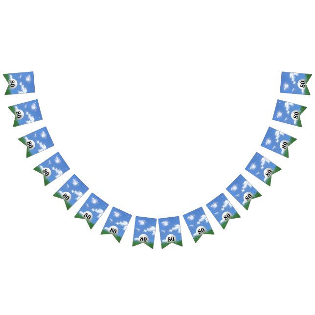 Golf Ball para Bandeiras de Bunting de 80 aniversá (Todos)