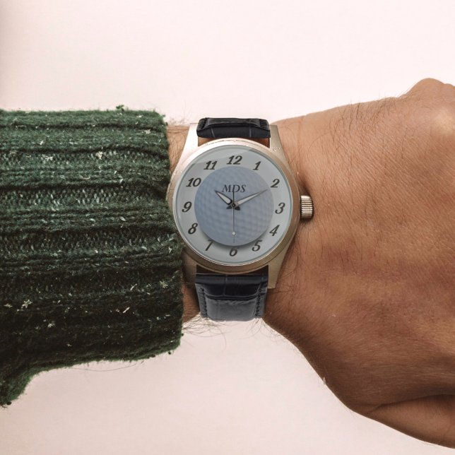 Golf Ball Personalizado Relógio Monograma (Criador carregado)