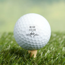 Golf Ball "Ready, Steady" Golfer Engraçado