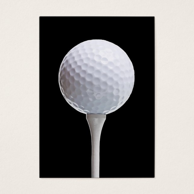 Golf Ball & Tee on Black - Personalizado Modelo (Frente)