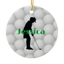 Golf Balls Design Abstrato de Golfer Ornamento Cer