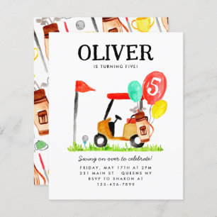 Golf Carrinho de Golfe Balão Crianças Golfer Anive