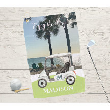 Golf Cart Beach Monograma Name