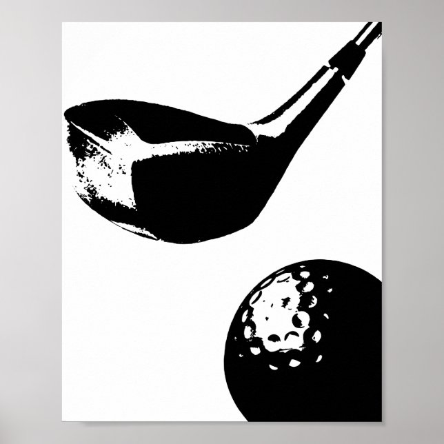 Golf Club Ball Poster Modern Sports Impressão (Frente)