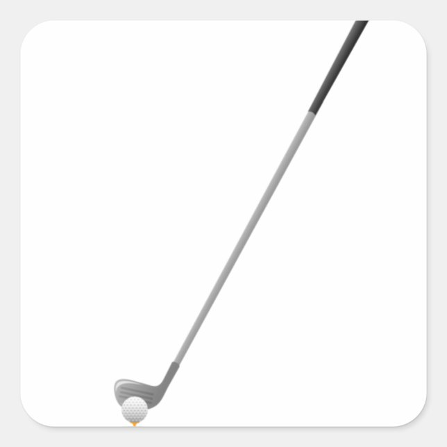 Golf Club e Ball no autocolante (Frente)