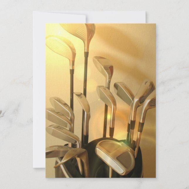 Golf Clubs em Bag Convite (Frente)