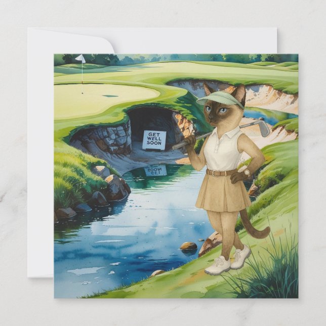 Golf - Consiga Bem Em Breve Cartão para os amantes (Frente)