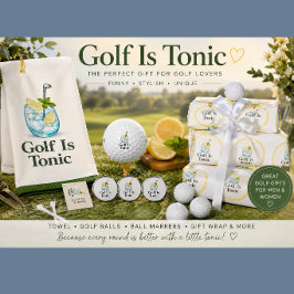 Golf É Tônico | Papel de Presente de Golfe