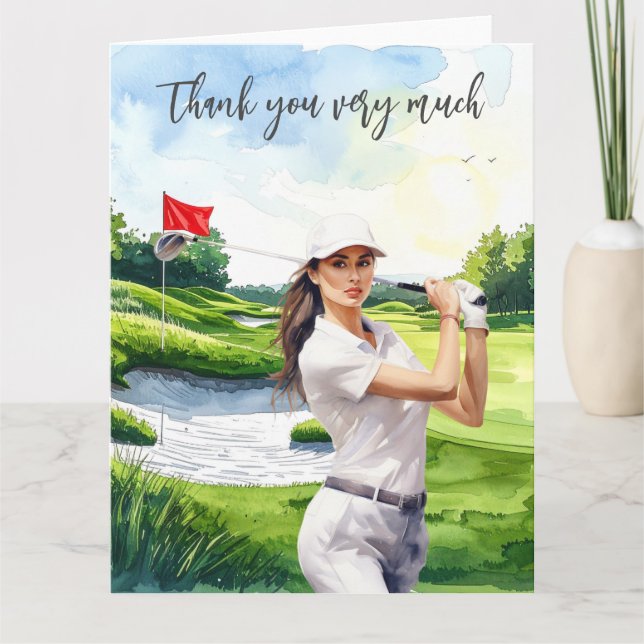 Golf Fairway Gratidão: Cartão de Agradecimento (Frente)