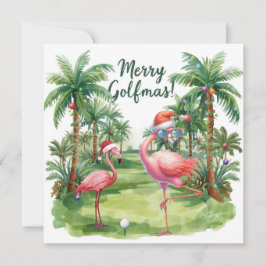 Golf Florida Feliz Natal com Papais noeis Flamingo