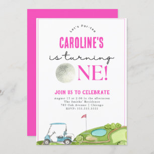 Golf Girls Primeiro Convite De Aniversário