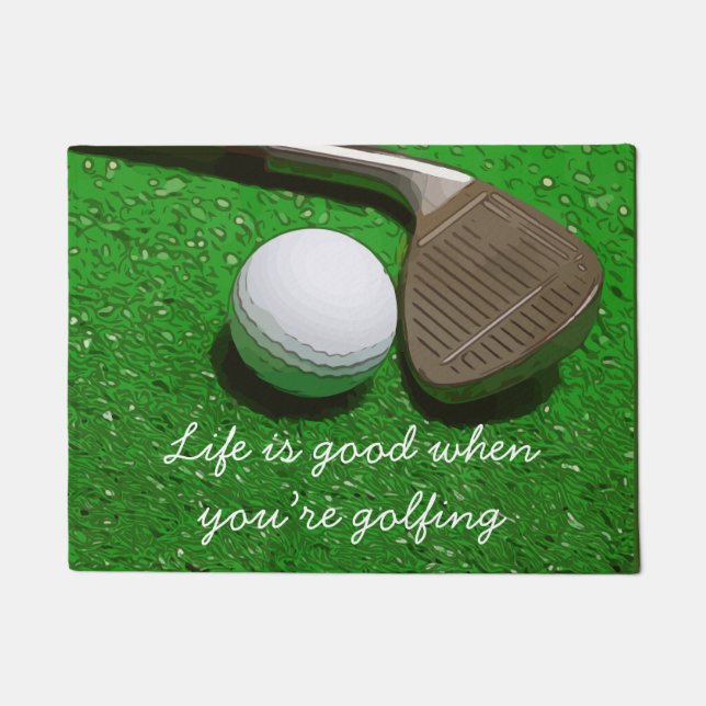 Golf Life é bom com bola de golfe no tapete de por (Frente)