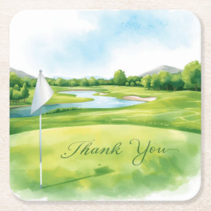 Golf Obrigado Porta-Copos   Campo de Golfe Elegant