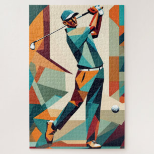 Golf Player Cubist Quebra-cabeça