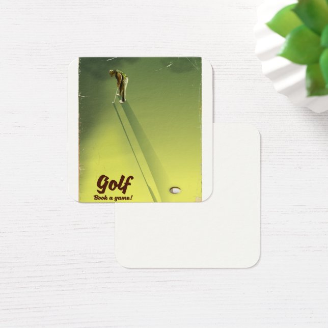 Golf "Reserve uma partida" Poster vintage (Mesa)