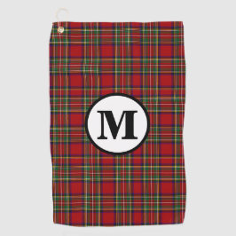 Golf Royal Stewart Tartan Xadrez escocesa Monogram