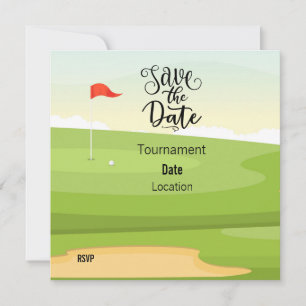 Golf Salve a Data com a vista do campo de golfe
