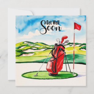 Golf se recupere logo com uma bolsa de golfe coloc