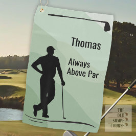 Golf Silhouette, Male, Name On Green