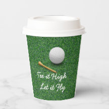Golf Tee, que voa em verde